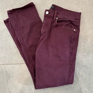 Banana  Republic  Traveler Slim Straight pants deep burgundy color size 30 x 28